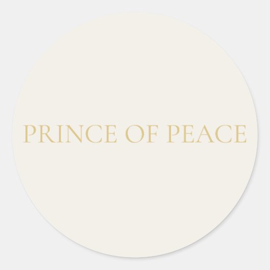 PRINCE OF PEACE Cream Christmas Sticker #2 (Vorderseite)