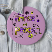 Prince of Peace I Doodles I Lila I 6x6 Schaltfläch Button (Beispiel)