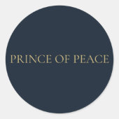 PRINCE OF PEACE – Navy Minimal Christmas Sticker (Vorderseite)