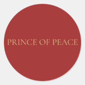 PRINCE OF PEACE Red Minimal Christmas Sticker #4 (Vorderseite)