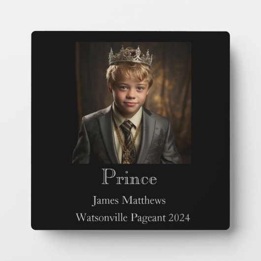 Prince Pageant Plaque Fotoplatte (Vorderseite)
