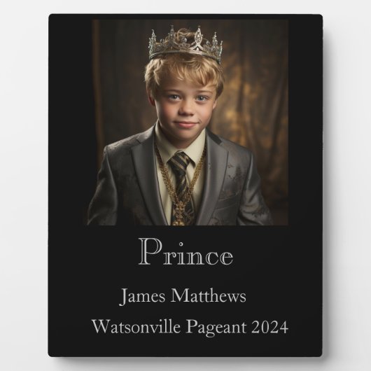 Prince Pageant Plaque Fotoplatte (Vorderseite)