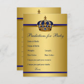 Prince Predictions for Baby Advice for Eltern Card Hinweiskarte (Vorne/Hinten)