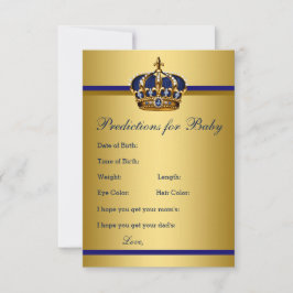 Prince Predictions for Baby Advice for Eltern Card Hinweiskarte