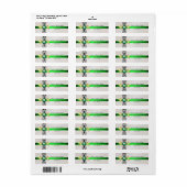 Prince & Princess Green Champange Address Labels (Vorne)