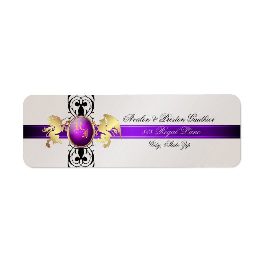 Prince & Princess Lila Champange Address Labels (Vorne)