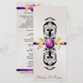 Prince & Princess Lila Jewel Wedding Programm (Vorne/Hinten)