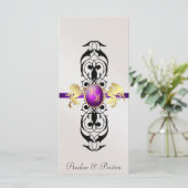 Prince & Princess Lila Jewel Wedding Programm (Stehend Vorderseite)