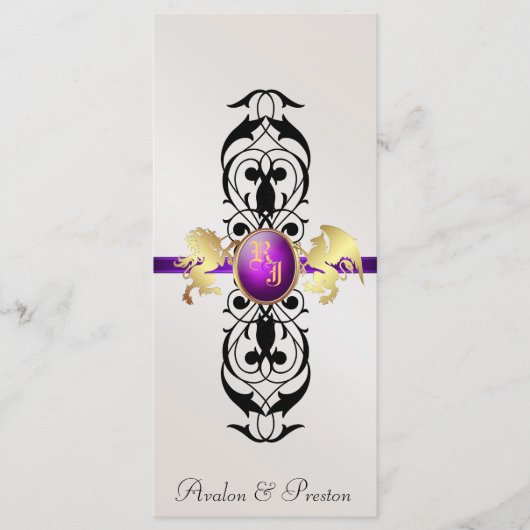 Prince & Princess Lila Jewel Wedding Programm (Vorderseite)