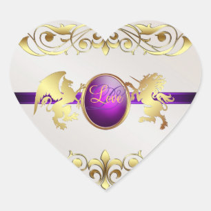 Prince & Princess Lila Liebe Herzkleber Herz-Aufkleber