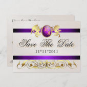 Prince & Princess Lila Save the Date Postkarte (Vorne/Hinten)