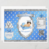 Prince Royal Baby Blue & Silver Pillow Chip Bag (Vorne/Hinten)
