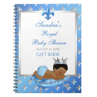 Prince Royal Baby Blue & Silver Pillow Gift Guest Notizblock