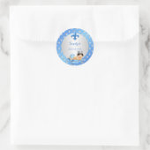 Prince Royal Baby Blue & Silver Pillow Runder Aufkleber (Tasche)