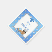 Prince Royal Baby Blue & Silver Pillow Serviette (Ecke)