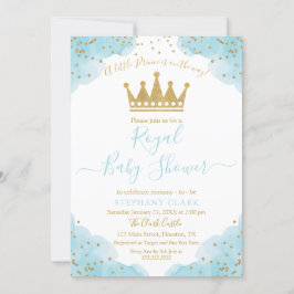 Prince Royal Baby Dusche Aquarell Einladung