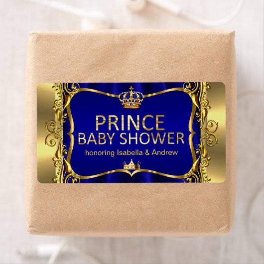 Prince Royal Blue Baby Shower Gold Boy (Insitu)