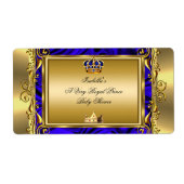 Prince Royal Blue Baby Shower Regal Gold Boy (Vorne)