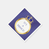 Prince Royal Blue & Gold Crown Serviette (Ecke)