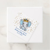 Prince Royal Blue Gold Elephant Boy Baby Shower Fa Geschenkanhänger (Beispiel)