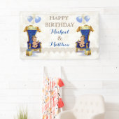 Prince Royal Blue Throne Twins Boy Maßgeschneidert Banner (Insitu)
