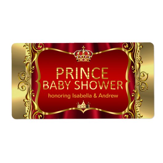 Prince Royal Red Baby Shower Gold Boy (Vorne)