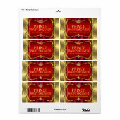 Prince Royal Red Baby Shower Gold Boy (Vorne)