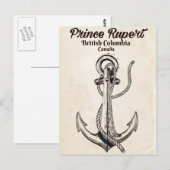 Prince Rupert, Britisches Kolumbien-Nautikposter Postkarte (Vorne/Hinten)