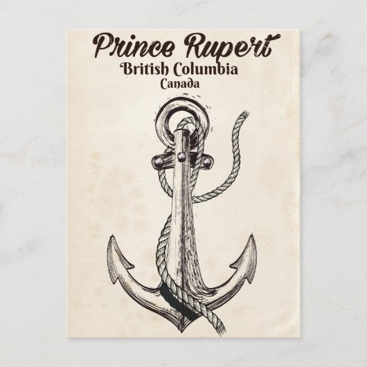 Prince Rupert, Britisches Kolumbien-Nautikposter Postkarte (Vorderseite)