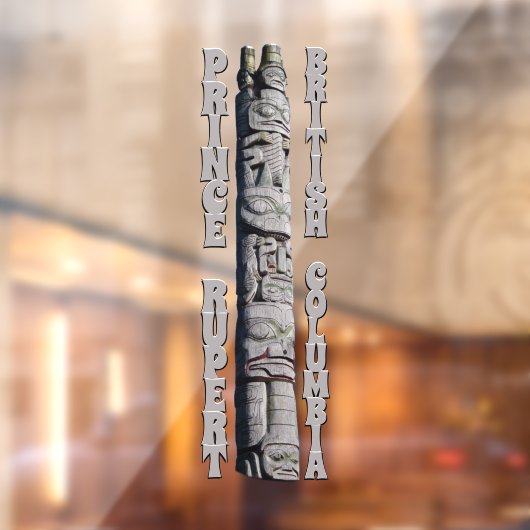 Prince Rupert Decal Canada Totem Pole Window Fensteraufkleber (Blatt 2)