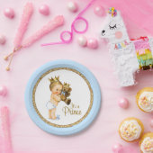 Prince Teddy Bear Boy Baby Dusche Pappteller (Party)