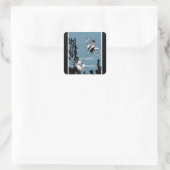 Prince und das Seepferd Quadratischer Aufkleber (Tasche)