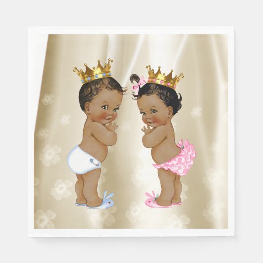Prince und Princess Baby Dusche Serviette (Vorderseite)