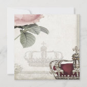 Prince und Princess Ethnic Twin Baby Dusche Einladung (Rückseite)