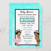 Prince und Princess Twins Baby Dusche Einladung (Vorne/Hinten)