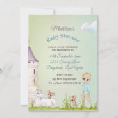 Prince Unicorn Crown Baby Boy Dusche Einladung (Vorderseite)