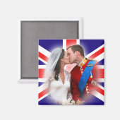 Prince William & Kate Balcony Kiss Magnet (Vorderseite/Rückseite)