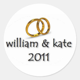 Prince William & Kate Hochzeit Runder Aufkleber