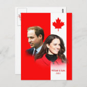 Prince William - Kate Middleton Canada Postcard Postkarte (Vorne/Hinten)