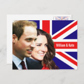 Prince William & Kate Postcard Postkarte (Vorne/Hinten)