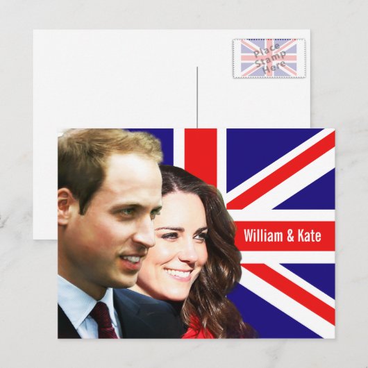 Prince William & Kate Postcard Postkarte (Vorne/Hinten)