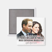 Prince William & Kate Royal Wedding Magnet (Vorderseite/Rückseite)