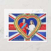 Prince William und Catherine Royal Wedding Postkarte (Vorne/Hinten)