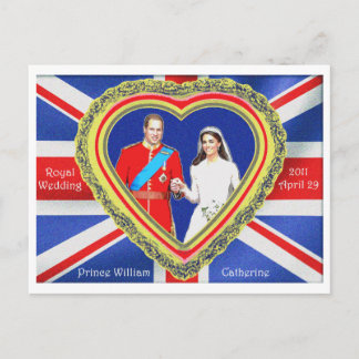 Prince William und Catherine Royal Wedding Postkarte