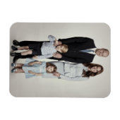 Prince William und Familie Dec 2017 stilisiert Magnet (Horizontal)