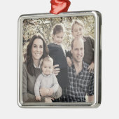 Prince William und Familie Dec 2018 stilisiert Ornament Aus Metall (Links)