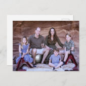 Prince William und Familie Dec 2021 stilisiert Postkarte (Vorne/Hinten)