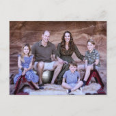 Prince William und Familie Dec 2021 stilisiert Postkarte (Vorderseite)