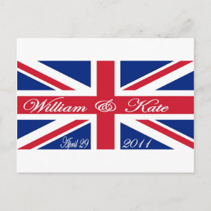 Prince William und Kate Postkarte
