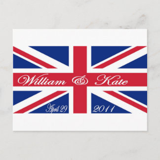 Prince William und Kate Postkarte